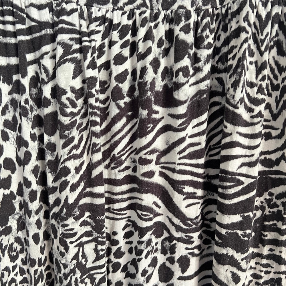 Guess Strapless Exotic Zebra White Leopard Print Maxi Dress Y2K Size M - Picture 4 of 8